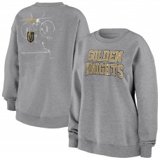 Vegas Golden Knights WEAR by Erin Andrews Womens Oversized Pullover Sweatshirt - Heathered Gray