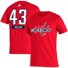Tom Wilson Washington Capitals Adidas Player Name & Number T-Shirt - Red