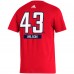 Футболка с номером Tom Wilson Washington Capitals Adidas Player - Red