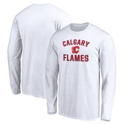 Calgary Flames White Victory Arch Long Sleeve T-Shirt