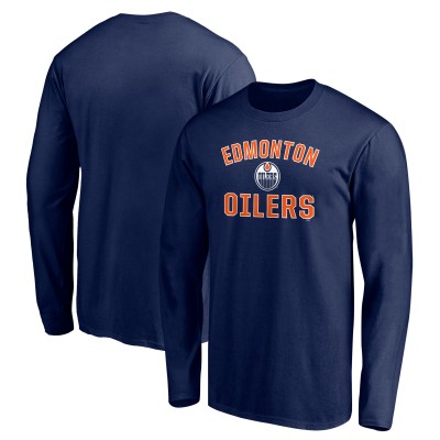 Футболка с длинным рукавом Edmonton Oilers Victory Arch - Navy