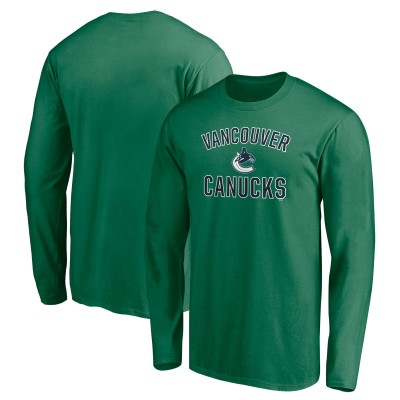 Vancouver Canucks Green Victory Arch Long Sleeve T-Shirt