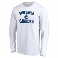 Vancouver Canucks White Victory Arch Long Sleeve T-Shirt