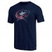 Футболка Columbus Blue Jackets Distressed Team Logo Tri-Blend - Navy