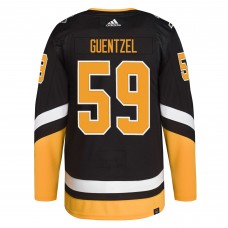 Игровая джерси Jake Guentzel Pittsburgh Penguins Adidas 2021/22 Alternate Primegreen Authentic Pro - Black