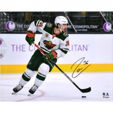 Autographed Minnesota Wild Mats Zuccarello Fanatics Authentic 16 x 20 White Jersey Skating Photograph