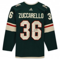 Игровая джерси Autographed Minnesota Wild Mats Zuccarello Fanatics Authentic Green adidas Authentic