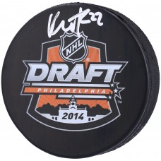 Шайба с автографом Kevin Fiala Minnesota Wild Fanatics Authentic Autographed 2014 NHL Draft Logo