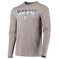 Winnipeg Jets Concepts Sport Meter Long Sleeve T-Shirt & Pants Set - Gray/Navy
