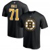Boston Bruins Taylor Hall Fanatics Black Authentic Stack Name & Number T-Shirt