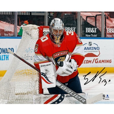 Autographed Florida Panthers Spencer Knight Fanatics Authentic 16 x 20 NHL Debut Photograph