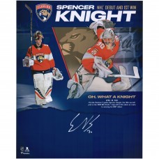 Autographed Florida Panthers Spencer Knight Fanatics Authentic 16 x 20 NHL Debut and 1st Win Collage
