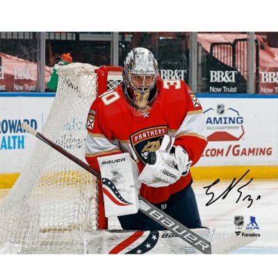 Autographed Florida Panthers Spencer Knight Fanatics Authentic 8 x 10 NHL Debut Photograph