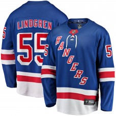 Ryan Lindgren New York Rangers 2017/18 Home Breakaway Replica Jersey - Blue