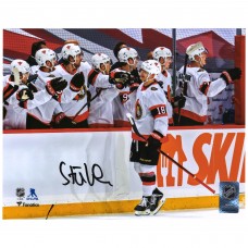 Autographed Ottawa Senators Tim Stutzle Fanatics Authentic 8 x 10 Hat Trick Celebration Photograph