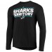 Футболка с длинным рукавом San Jose Sharks Adidas Dassler AEROREADY Creator - Black