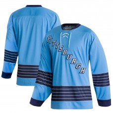 Pittsburgh Penguins adidas Team Classics Authentic Blank Jersey - Light Blue