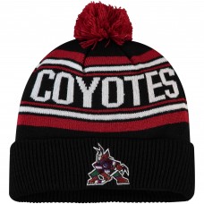 Arizona Coyotes Youth Team Wordmark Cuffed Pom Knit Hat - Black