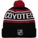 Шапка с помпоном Arizona Coyotes Youth Team Wordmark Cuffed - Black