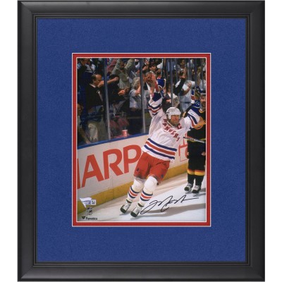 Autographed New York Rangers Mark Messier Fanatics Authentic Framed 8 x 10 Stanley Cup Goal Celebration Photograph