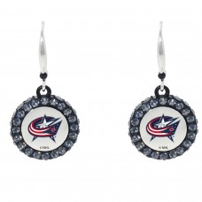 Columbus Blue Jackets Hockey Puck Earrings