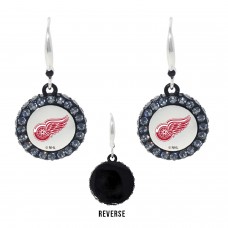 Detroit Red Wings Hockey Puck Earrings