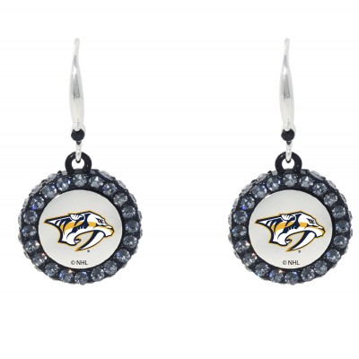 Сережки - шайбы Nashville Predators