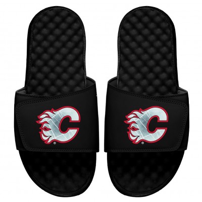 Шлепки Calgary Flames ISlide Ice Clipping Mask Slide - Black - оригинальная атрибутика Калгари Флэймз