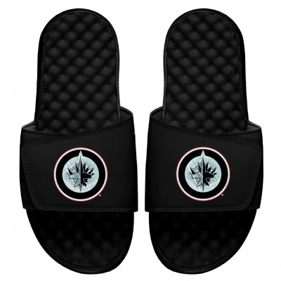 Winnipeg Jets ISlide Black Ice Clipping Mask Slide Sandals