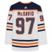 Autographed Edmonton Oilers Connor McDavid Fanatics Authentic White adidas Authentic Jersey - Upper Deck