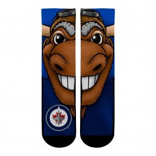 Winnipeg Jets Rock Em Socks Split Face Mascot Crew Socks