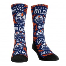 Edmonton Oilers Rock Em Socks Logo Sketch Crew Socks