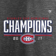 Футболка Montreal Canadiens 2021 Stanley Cup Semifinal Champions Locker Room - Heathered Charcoal