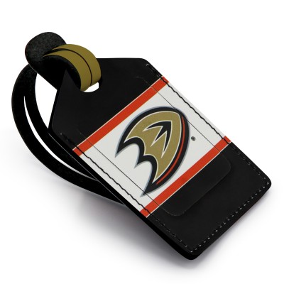 Anaheim Ducks Personalized Leather Luggage Tag