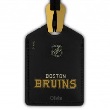 Boston Bruins Personalized Leather Luggage Tag