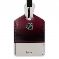 Colorado Avalanche Personalized Leather Luggage Tag
