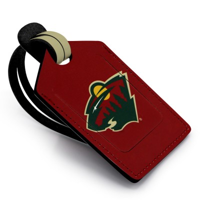 Minnesota Wild Personalized Leather Luggage Tag