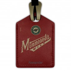 Minnesota Wild Personalized Leather Luggage Tag
