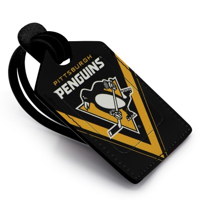 Pittsburgh Penguins Personalized Leather Luggage Tag