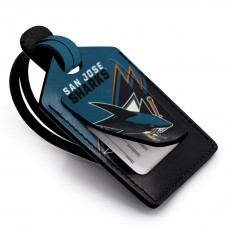 San Jose Sharks Personalized Leather Luggage Tag