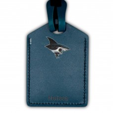 San Jose Sharks Personalized Leather Luggage Tag