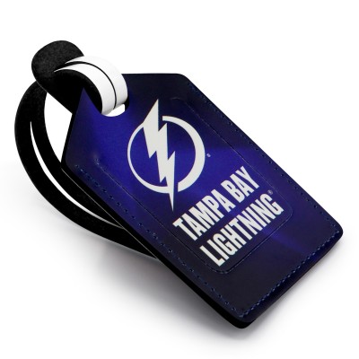 Tampa Bay Lightning Personalized Leather Luggage Tag