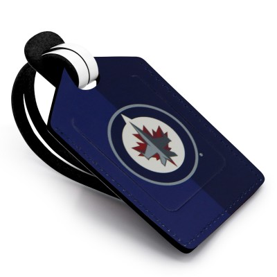 Winnipeg Jets Personalized Leather Luggage Tag