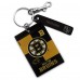 Брелок Boston Bruins Personalized Leather Rectangle