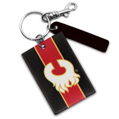Брелок Calgary Flames Personalized Leather Rectangle