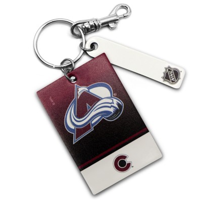 Брелок Colorado Avalanche Personalized Leather Rectangle
