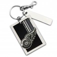 Detroit Red Wings Personalized Leather Rectangle Keychain
