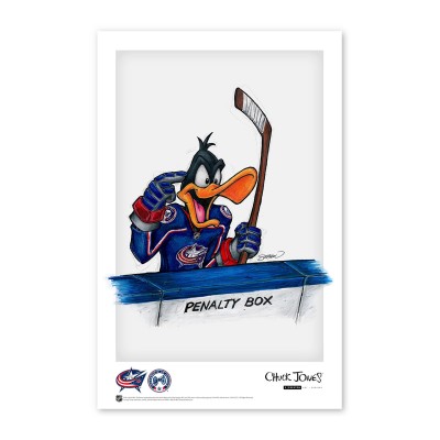 Columbus Blue Jackets 11 x 17 Daffy Duck Art Poster