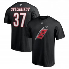 Andrei Svechnikov Carolina Hurricanes Alternate Authentic Stack Name & Number T-Shirt - Black