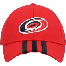 Carolina Hurricanes Adidas Locker Room Three Stripe Adjustable Hat - Red